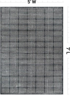 Rugshop Bohemian Stripe Lines Washable Non Slip Area Rug 5' x 7' Black