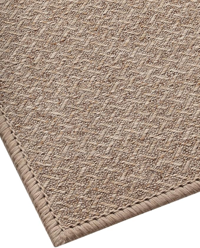 Color&Geometry Door Mat 3'x12' Runner Rug with Rubber Backing, Non Slip Washable Hallway Runner Kitchen Runner Rug, Carpet Runners for Hallway Living Room Bedroom, Beige (Rolled-up NO Creases)
