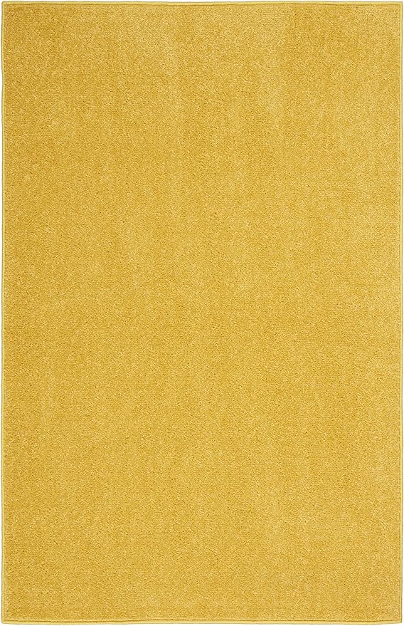 Nourison Home Nourison Essentials Yellow 2' x 4' Area Rug - Easy Clean, Non Shedding, Bed Room, Living Room, Dining Room, Kitchen (2' x 4')