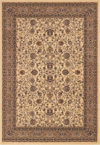 Unique Loom Sialk Hill Collection Area Rug - Washington (10' x 14' Rectangle Ivory/Black)