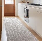Well Woven Custom Size Hallway & Stair Runner- Harlow Babylon Taupe 31 Inches Wide x 3 Feet Long Runner (31" x 3') Runner Rug - Moroccan Diamond Pattern, Ultra-Soft, Easy-Clean