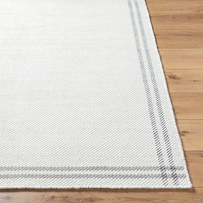Mark&Day Wool Rugs, 4x6 Janmichael Cottage Light Silver/Charcoal Area Rug, Silver Grey Carpet for Living Room, Bedroom or Kitchen (3'6" x 5'6")