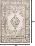 Loloi Teagan Collection TEA-02 Oatmeal/Ivory 7'-11" x 10'-6" Area Rug, Large, Soft Neutral Rug, High-Traffic for Living Room, Bedroom, Home Office, Dining Area