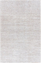 Hand-Tufted 100% Wool Pile Area Rug – Geometric Textured Grid Check Pattern – Thick and Durable Floor Carpet for Bedroom, Living Room, Kids Room, and Dining Area (Light Brown, 8' x 11')