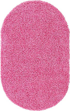 Unique Loom Solid Shag Collection Area Rug (3' 3" x 5' 3" Oval, Taffy Pink)