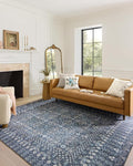 Loloi Rifle Paper Co. Maison Collection MAO-03 Rosette Blue 5'-0" x 7'-6", .19" Pile Height, Area Rug