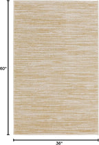 Nourison Home Nourison Essentials Ivory Gold 3' x 5' Area Rug - Easy Clean, Non Shedding, Bed Room, Living Room, Dining Room, Kitchen (3' x 5')
