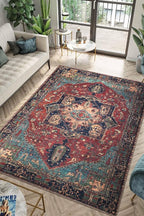 Keen Home Design 3x5 Rug - Machine Washable Entry Rug with Non-Slip Backing, Ideal for Enteryway, Kitchen, Bathroom, Laundry Room - Vintage, Easy Clean, Durable, Low Pile Rug - (3' x 5')