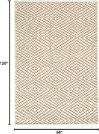 Dash and Albert Cocchi Handwoven Wool Rug, 7.5 X 9.5 Feet, Neutral Geometric Pattern - Premium Luxury Hotel Quality Soft Breathable Hypoallergenic Machine Washable Easy Care All Season Comfortable