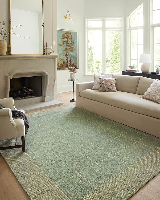 Loloi Chris Loves Julia Francis Collection FRA-02 Green/Natural 2'-3" x 3'-9" Accent Rug