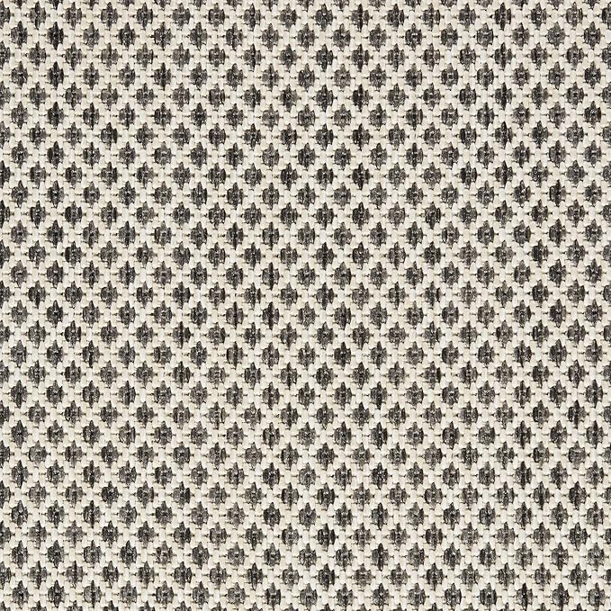Nourison Home Courtyard Ivory Charcoal 8' x 10' Area Rug - Easy Clean, Non Shedding, Bed Room, Living Room, Dining Room, Kitchen (8' x 10')