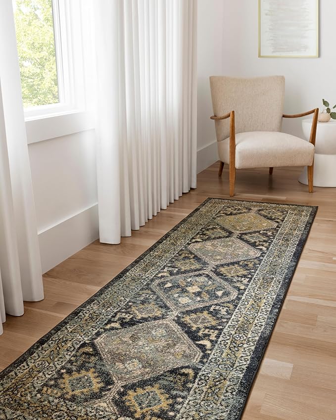 Loloi Jocelyn Collection JOC-02 Navy/Blue 6'-7" x 9'-7" .38" Thick Area Rug