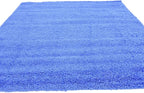 Unique Loom Solid Shag Collection Area Rug (8' Square, Periwinkle Blue)