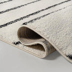 JONATHAN Y Williamsburg Minimalist Stripe Cream/Black Indoor Area Rug, 3x5, Contemporary, Modern, Easy-Cleaning for Living Room, Bedroom, Kitchen, Pet Friendly, Non-Shedding (MOH201D-3)