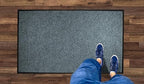 M+A Matting WaterHog Diamond | Commercial-Grade Entrance Mat with Rubber Border – Indoor/Outdoor, Quick Drying, Stain Resistant Door Mat (Bluestone, 4' x 8')