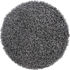 Unique Loom Davos Shag Collection Area Rug - Solid (2' Round, Peppercorn)