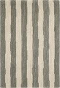 Dash & Albert Silas Stripe Grey Hand Micro Hooked Wool Rug, 8.5 X 11.5 Feet, Grey Stripe Pattern - Premium Luxury Hotel Quality Soft Breathable Hypoallergenic Machine Washable Easy Care All Season