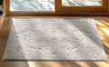 Well Woven Harlow Collection Cloud Medallion Ivory - Modern Tribal Minimalist 2x3 (2'3" x 3'11") Accent Mat Rug - Ideal for Entryway & Kitchen - Durable, Stain Resistant & Easy to Clean