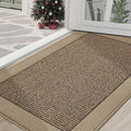 BEQHAUSE Indoor Door Mat 36" x 60", Dirt Trapper Door Mats Non-Slip Entryway Rugs Washable, Resist Dirt Absorbent Welcome Mat, Low Profile Floor Mats for Front Back Door and Entryway, Taupe