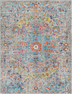 Livabliss Area Rugs - 5x7 Odelia Vintage Boho Beige Mustard Gray Area Rug for Living Room Bedroom - Floral Medallion Stain Resistant Carpet for Kitchen, Nursery, Office (5'3" x 7'3")