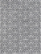 Rugs.com Lattice Trellis Collection Rug – 9' x 12' Gray Low-Pile Rug Perfect for Living Rooms, Large Dining Rooms, Open Floorplans