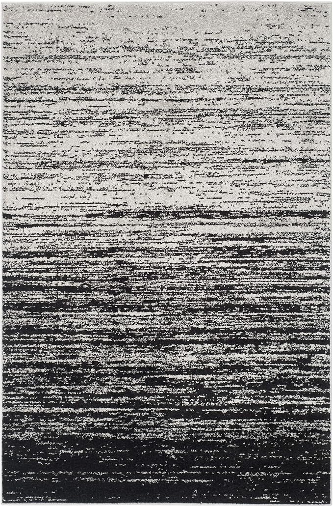 SAFAVIEH Area Rug 11x15 - Adirondack Collection - Large - Silver & Black, Modern Ombre Design, Non Shedding & Easy to Clean, Ideal for Living Room, Bedroom, Office, Dining Space (ADR113A)