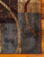 Unique Loom Barista Collection Area Rug - Kouillou (2' x 8' Runner, Multi/ Brown)