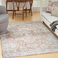 Nourison Home Astra Machine Washable Gold Multicolor 6'7" x 9' Area Rug - Easy Clean, Non Shedding, Bed Room, Living Room, Dining Room, Kitchen (7' x 9')
