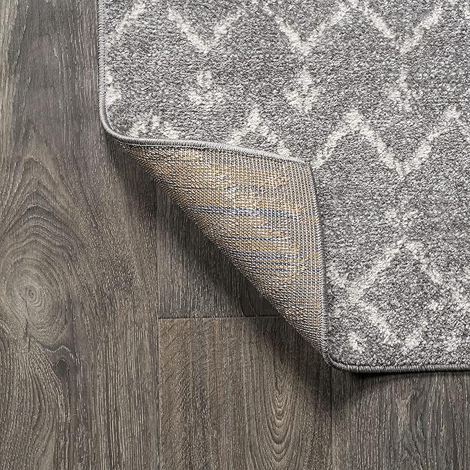 JONATHAN Y Boho Vintage Diamond Gray/Ivory Runner Rug 2X20 ft, Moroccan Hype for Living Room, Bedroom, Kitchen, Office, Easy-Cleaning, High Traffic, Pet-Friendly, Non-Shedding (MOH101C-220)
