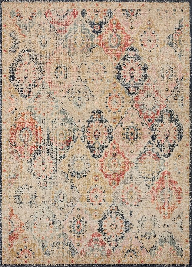 Loloi Jocelyn Collection JOC-07 Khaki/Multi 4'-0" x 6'-0" .38" Thick Accent Rug