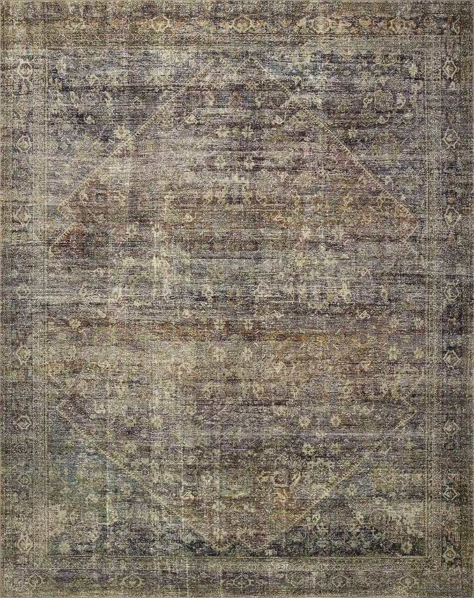 Loloi Amber Lewis Morgan Collection MOG-05 Spice/Lagoon 2'-0" x 5'-0" 38" Thick Accent Rug feat. CloudPile, Neutral, Room Décor, Vintage Inspired, Livingroom, Bedroom, Dining Area