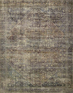 Loloi Amber Lewis Morgan Collection MOG-05 Spice/Lagoon 5'-0" x 7'-0" 38" Thick Area Rug feat. CloudPile, Neutral, Room Décor, Vintage Inspired, Livingroom, Bedroom, Dining Area