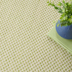 Nourison Home Courtyard Ivory Green 4' x Square Area Rug - Easy Clean, Non Shedding, Bed Room, Living Room, Dining Room, Kitchen (4' x Square)
