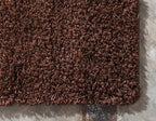 Unique Loom Solid Shag Collection Area Rug (2' 7" x 10' Runner, Chocolate Brown)