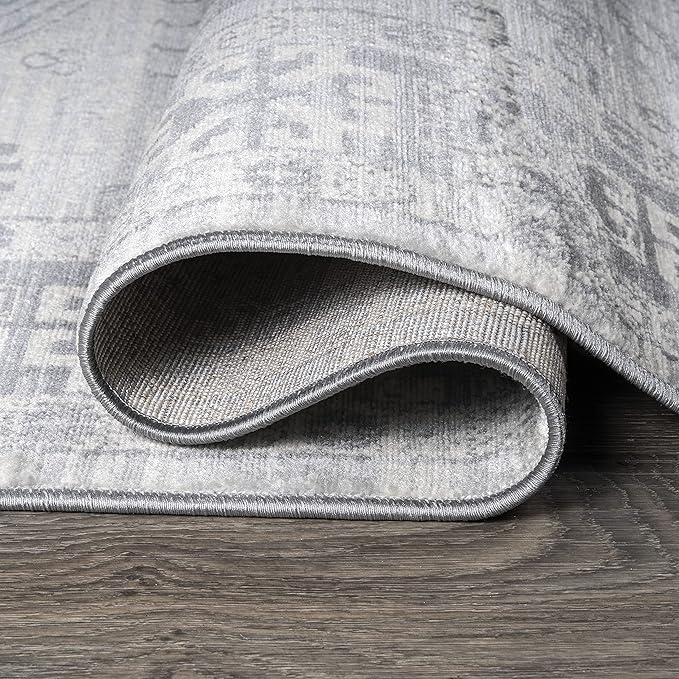 JONATHAN Y Modern Vintage Medallion Light Grey Indoor Area Rug, 3x5, Country, Floral, Easy-Cleaning for Living Room, Bedroom, Kitchen, Pet Friendly, Non-Shedding (MDP108B-3)