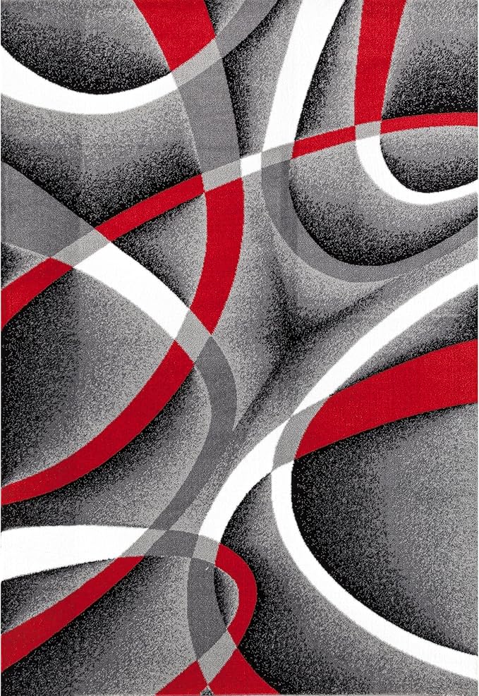 Persian Area Rugs 2305 Gray 8x11 Abstract Area Rug, 8 x 11 ft