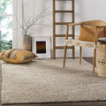 SAFAVIEH Natura Collection Area Rug - 8' Square, Beige, Handmade Wool Blend, Textured Design, Ideal for Living Room, Bedroom, Dining Space (NAT620B)