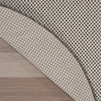 Nourison Home Courtyard Ivory Charcoal 6' x Round Area Rug - Easy Clean, Non Shedding, Bed Room, Living Room, Dining Room, Kitchen (6' x Round)