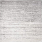SAFAVIEH Adirondack Collection Area Rug - 12' Square, Ivory & Silver, Modern Ombre Design, Non Shedding & Easy to Clean, Ideal for Living Room, Bedroom, Office, Dining Space (ADR113B)