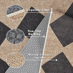 Checkered Easy Jute Rug 6x9 Outdoor Rug Large Washable Area Rugs for Living Room Bedroom Non Slip Neutral Farmhouse Indoor Outdoor Carpet for Backyard Patio Office