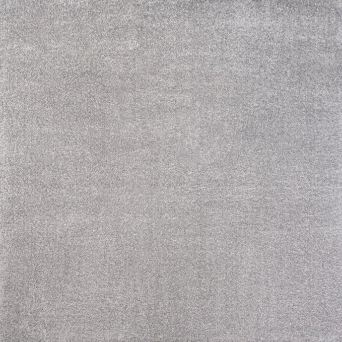 Eyely UES100K-9SQ Supersoft Haze Solid Low-Pile Indoor Area Rug, Coastal, Bohemian, Minimalist, Classic, Casual for Bedroom,Kitchen,Living Room,Non Shedding,Easy-Washing, Gray, 9' Square