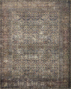 Loloi Amber Lewis Morgan Collection MOG-03 Denim/Multi 9'-6" x 13'-6" 38" Thick Area Rug feat. CloudPile, Neutral, Room Décor, Vintage Inspired, Livingroom, Bedroom, Dining Area