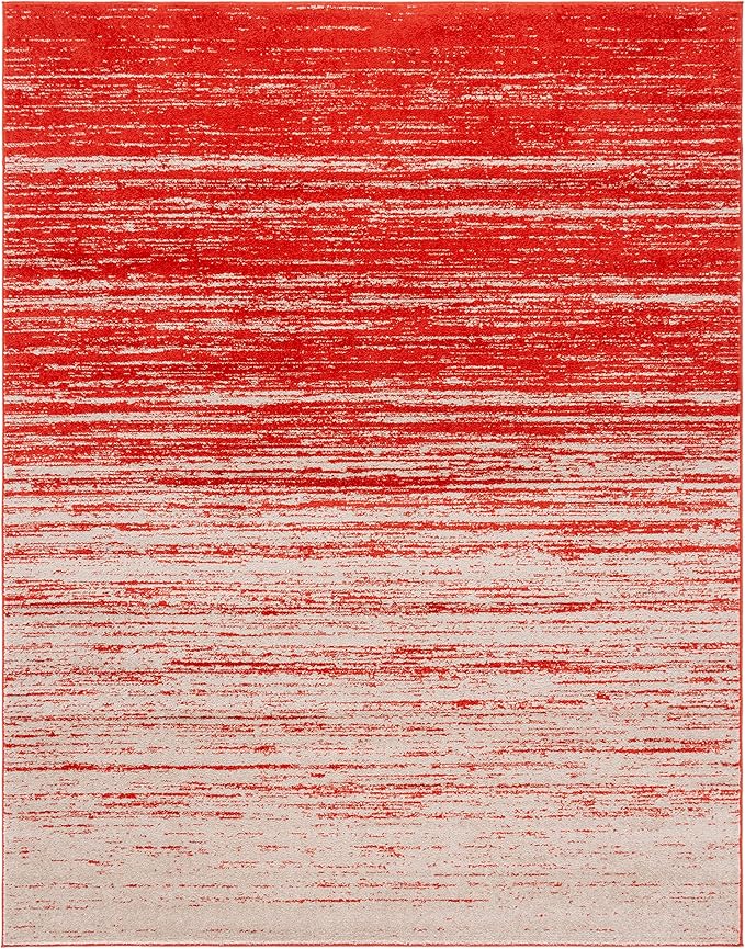 SAFAVIEH Area Rug 8x10 - Adirondack Collection - Large - Orange & Grey, Modern Ombre Design, Non Shedding & Easy to Clean, Ideal for Living Room, Bedroom, Office, Dining Space (ADR113P)