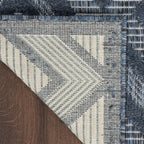 Nourison Home Versatile Navy Blue 4' x 6' Area Rug - Easy Clean, Non Shedding, Bed Room, Living Room, Dining Room, Kitchen (4' x 6')