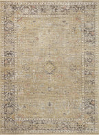 Loloi Magnolia Home by Joanna Gaines Millie Collection MIE-03 Gold/Charcoal 7'-10" x 10', .25" Pile Height, Area Rug