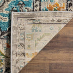 SAFAVIEH Monaco Collection Runner Rug - 2'2" x 14', Grey & Light Blue, Boho Chic Medallion Distressed Design, Non-Shedding & Easy Care, Ideal for High Traffic Areas in Living Room, Bedroom (MNC243G)