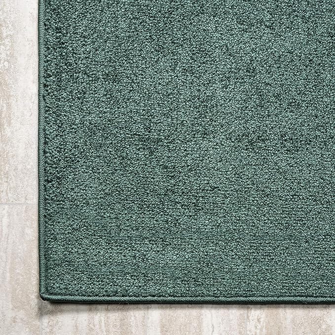 JONATHAN Y Haze Solid Low-Pile Emerald Indoor Area Rug 3x5, Coastal,Bohemian,Minimalist,Classic, Easy-Cleaning for Living Room,Bedroom,Kitchen,Pet Friendly,Non-Shedding (SEU100L-3)