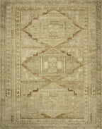 Loloi Magnolia Home by Joanna Gaines Sinclair Collection SIN-02 Khaki/Tobacco 8'-6" x 11'-6", .25" Pile Height, Machine Washable, Area Rug