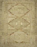 Loloi Magnolia Home by Joanna Gaines Sinclair Collection SIN-02 Khaki/Tobacco 5'-0" x 7'-0", .25" Pile Height, Machine Washable, Area Rug