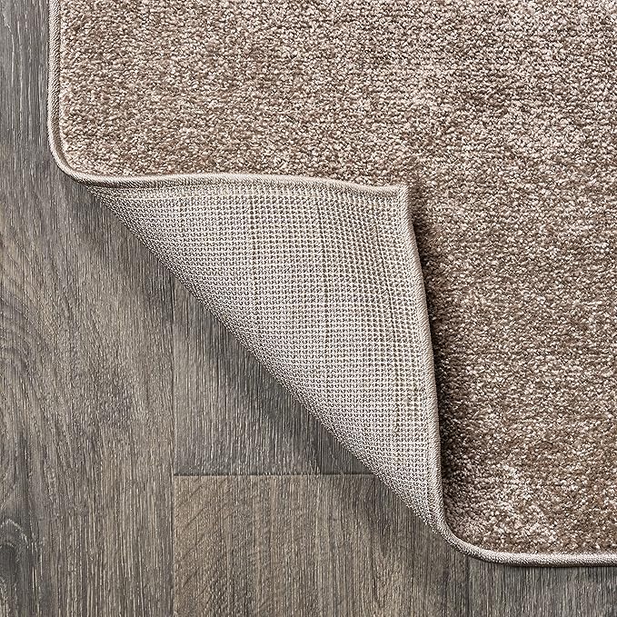 JONATHAN Y Haze Solid Low-Pile Brown 4x6 Oval Indoor Area Rug, Coastal,Bohemian,Minimalist,Classic, Easy-Cleaning for Living Room,Bedroom,Kitchen,Pet Friendly,Non-Shedding (SEU100J-4OV)